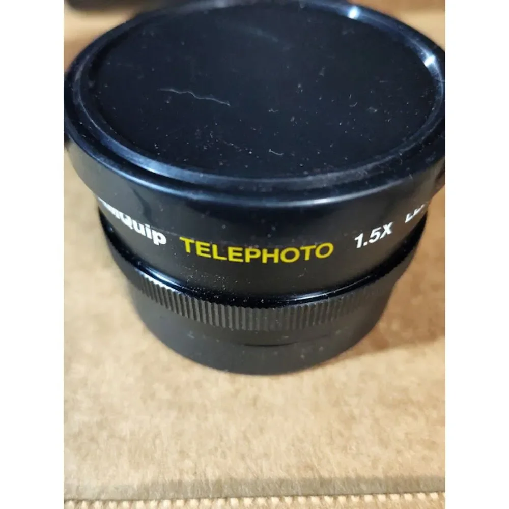 Lot of 2 Vintage Camquip Telephoto & Wide Angle Lenses
